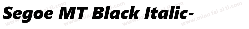 Segoe MT Black Italic字体转换